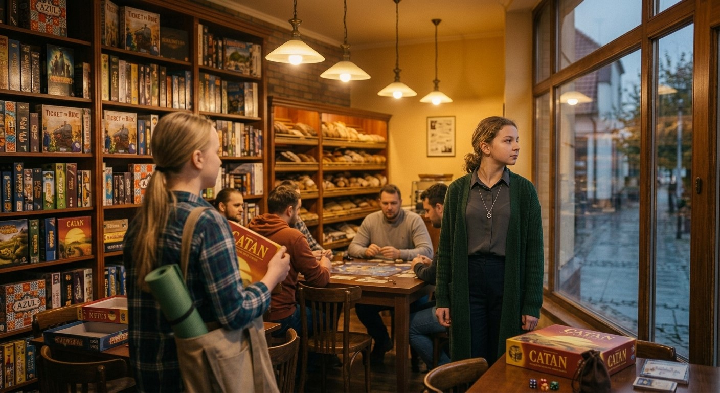 New acquaintances meeting at a board-game evening