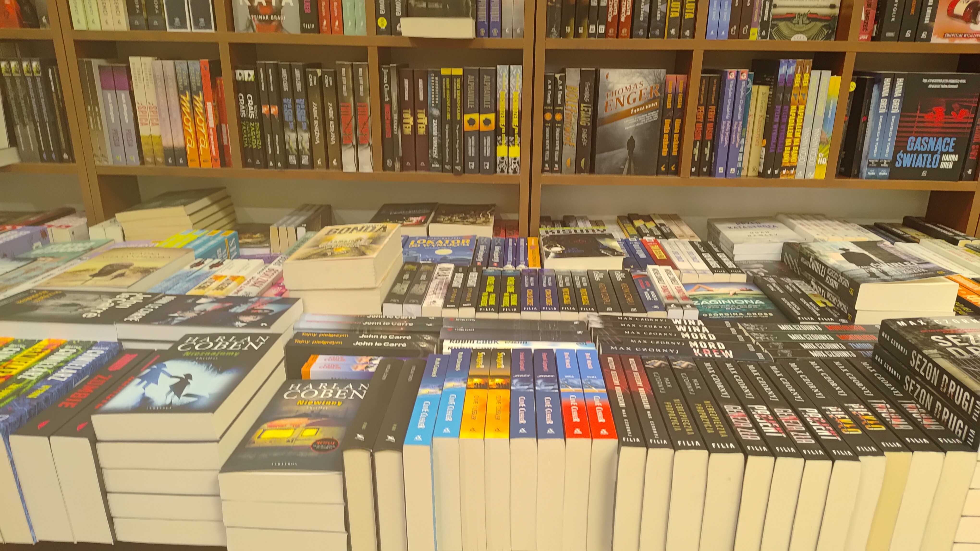 Shelves inside the bookshop at Grodzka 50 in Krakow