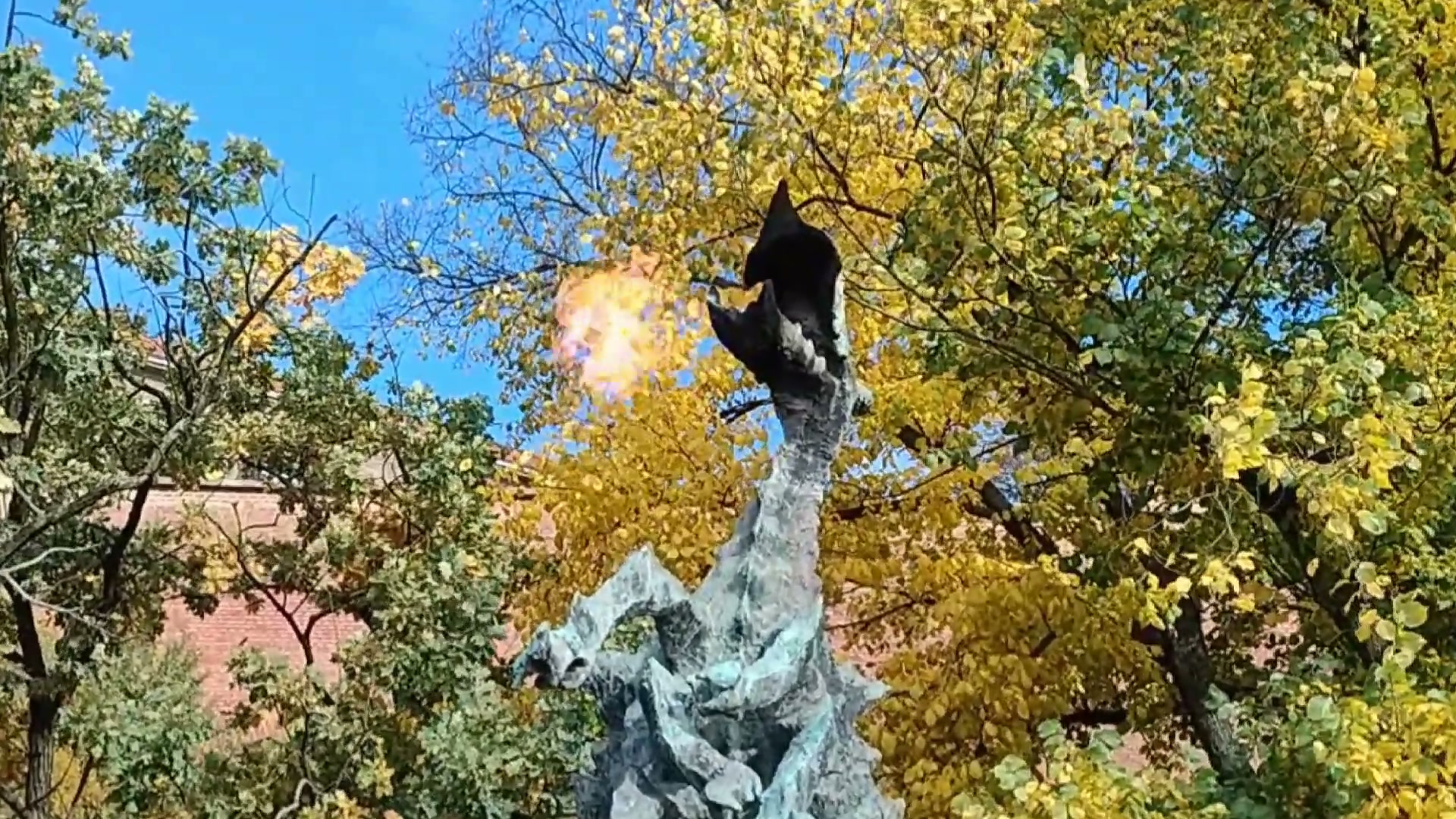 The Wawel Dragon sculpture in Krakow photographed by a student contributor